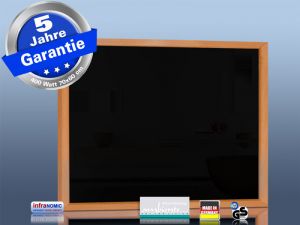 Infrarotheizung 70 x 60 cm wei�, Rahmen massiv Buche + Optionen