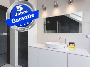 Infrarotheizung 90 x 35 cm wei� Alurahmen 10 mm / Spiegelheizung
