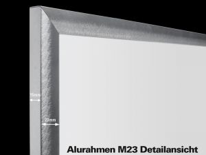 Infrarotheizung 60 x 40 cm wei� Alurahmen 23 mm / Spiegelheizung