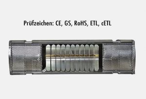 Infrarot HeLen Ersatzr�hre f�r Infrarotstrahler 500 Watt IP65