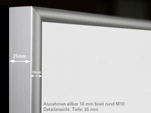 Infrarotheizung 70 x 60 cm wei� Alurahmen 10 mm + Optionen