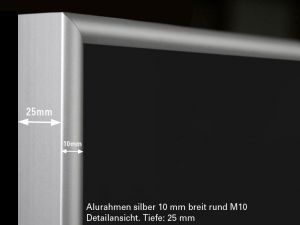 Infrarotheizung 120 x 60 cm schwarz Alurahmen 10 mm + Optionen