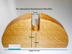 Standf��e f�r Rahmenlose Infrarotheizungen beidseitig Glas