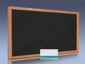 Infrarotheizung Schreibtafel 110 x 60 cm, Holzrahmen massiv Buche
