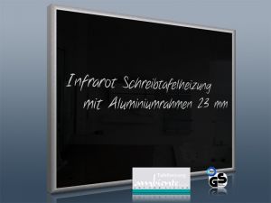 Infrarotheizung Schreibtafel 70 x 60 cm, Alurahmen 23 mm