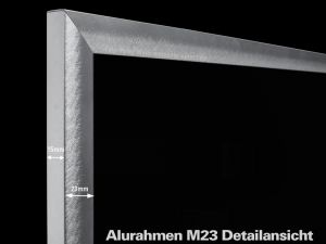 Infrarot Bildheizung 110 x 60 cm, Alurahmen 23 mm - Ebene La Grau