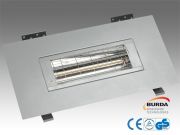 Burda Einbau Infrarot Heizstrahler Frame IP20 2,0 KW silber BHSF20-3