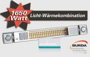 Burda Infrarot Heizstrahler 1650W mit Licht TERM2000 L&H RLH1765 IP65