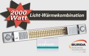 Burda Infrarot Heizstrahler 2000W mit Licht TERM2000 L&H RLH1765 IP65