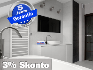 Infrarotheizung schwarz Spiegelheizung Bad 600 Watt 110x60 M23