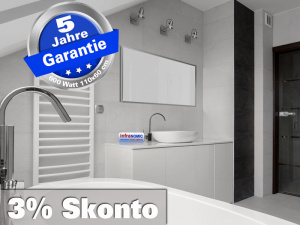 Infrarotheizung wei Spiegelheizung Bad 600 Watt 110x60 M23