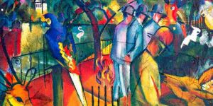 Macke: Zoologischer Garten Motiv fr Infrarot Bildheizung 120x60