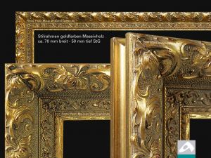 Aufpreis Stilrahmen Massivholz goldfarbig StG alle Gr��en