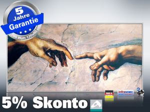 Infrarot Bildheizung Kunst 700 Watt 120x60 M10-SL Erschaffung Adams