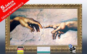 Infrarot Bildheizung Kunst 600 Watt 110x60 StG Erschaffung Adams