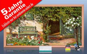 Infrarot Bildheizung 600 Watt 110x60 Holzrahmen HB30 Vorgarten