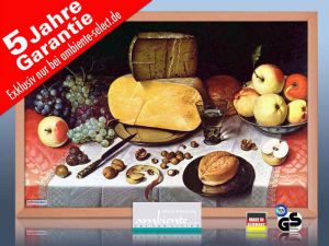 infrarot Bildheizung Kunst 500 Watt 90x60 Holzrahmen HB30 Stillleben