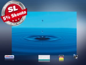 infrarot Bildheizung 500 Watt Rahmenlos slim-line 90x60 Wassertropfen