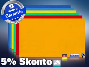 Farbige Infrarotheizung slim-line Rahmenlos 400 bis 900 Watt orange