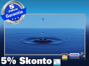 Infrarot Bildheizung 700 Watt 120x60 M10-SL Wassertropfen