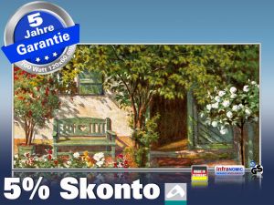 Infrarot Bildheizung Kunst 700 Watt 120x60 M10-SL Vorgarten