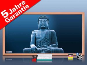 Infrarot Bildheizung 700 Watt 120x60 Holzrahmen HB30 Buddha blau