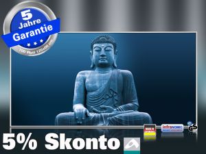 Infrarot Bildheizung 700 Watt 120x60 M10-SL Buddha blau