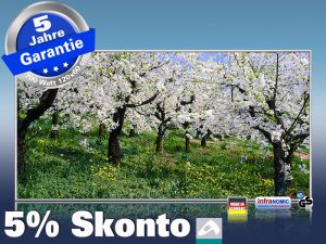 Infrarot Bildheizung Kunst 700 Watt 120x60 M10-SL Apfelbl�te