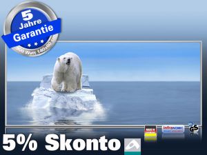 Infrarotheizung als Bild Bildheizung 900 Watt 140x60 M10-SL Eisbär