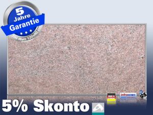 Infrarot Bildheizung 700 Watt 120x60 M10-SL Granit rot fein