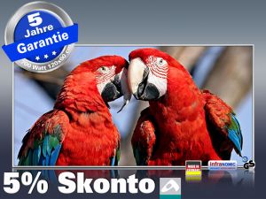 Infrarot Bildheizung 700 Watt 120x60 M10-SL Papageien
