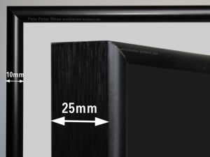 Aufpreis Alurahmen schwarz rund M10S alle Gr��en