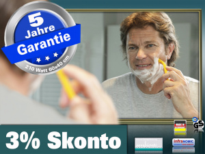 Infrarot Spiegelheizung Bad 210 Watt 60x40 M10M