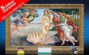 Infrarot Bildheizung Kunst 600 Watt 110x60 StG Geburt der Venus