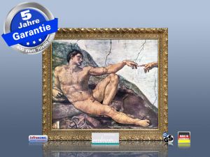 Infrarot Bildheizung Kunst 400 Watt 70x60 StG Erschaffung Adams