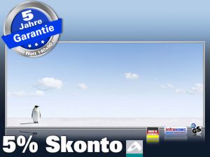 Infrarotheizung mit Bild Bildheizung 900 Watt 140x60 M10-SL Pinguin