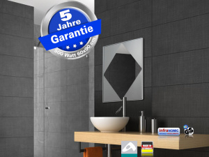 Design Spiegel mit Infrarotheizung 500-900 Watt 4 Gr��en M10 Raute