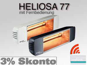 Infrarot Heizstrahler Heliosa HiDesign 77 IP X5 - 2,0KW mit Fernbedienung