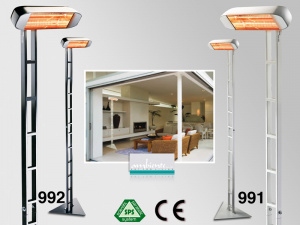 Infrarotstrahler Heliosa HiDesign 991/992 IP20 2000 Watt mit Stativ