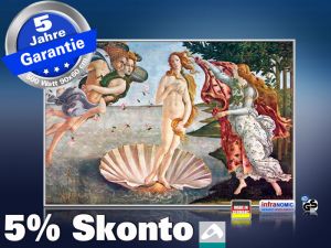 Infrarot Bildheizung Kunst 500 Watt 90x60 M10-SL Geburt der Venus