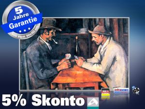 Infrarot Bildheizung Kunst 500 Watt 90x60 M10-SL Zwei Kartenspieler