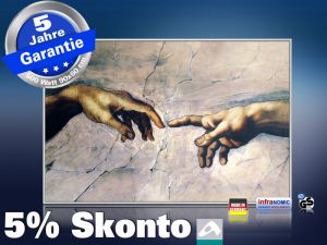 Infrarot Bildheizung Kunst 500 Watt 90x60 M10-SL Erschaffung Adams