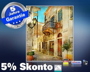 Infrarot Bildheizung 400 Watt 70x60 M10-SL street in greece