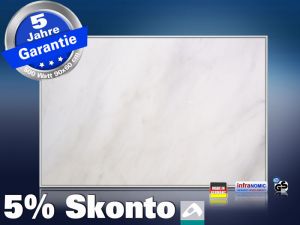 infrarot Bildheizung 500 Watt 90x60 M10-SL Marmor hellweiß