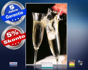 infrarot Bildheizung 500 Watt 90x60 M10-SL Champagner