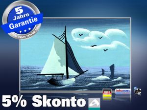 infrarot Bildheizung Kunst 500 Watt 90x60 M10-SL Segelboot