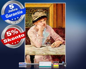 infrarot Bildheizung Kunst 500 Watt 90x60 M10-SL Pflaume (Manet)