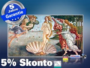 Infrarot Bildheizung Kunst 600 Watt 110x60 M10-SL Geburt der Venus