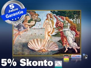 infrarot Bildheizung Kunst 500 Watt 90x60 M10M Geburt der Venus