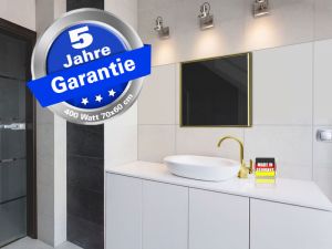 Infrarotheizung schwarz Spiegelheizung Bad 400 Watt 70x60 M10M